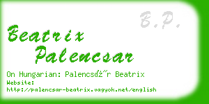 beatrix palencsar business card